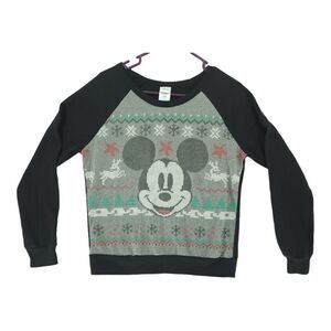 Disney Girl's Mickey Mouse Christmas Sweater Juniors L 11/13